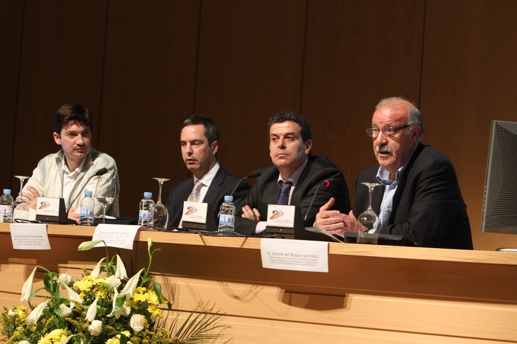 Vicente del Bosque en el momento de su exposición.